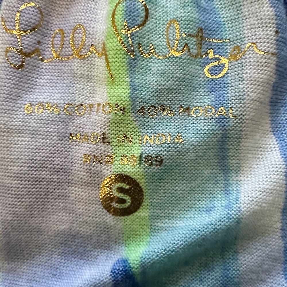 Lilly Pulitzer Blue and Green Striped Swim tank top size S - Picture 3 of 5